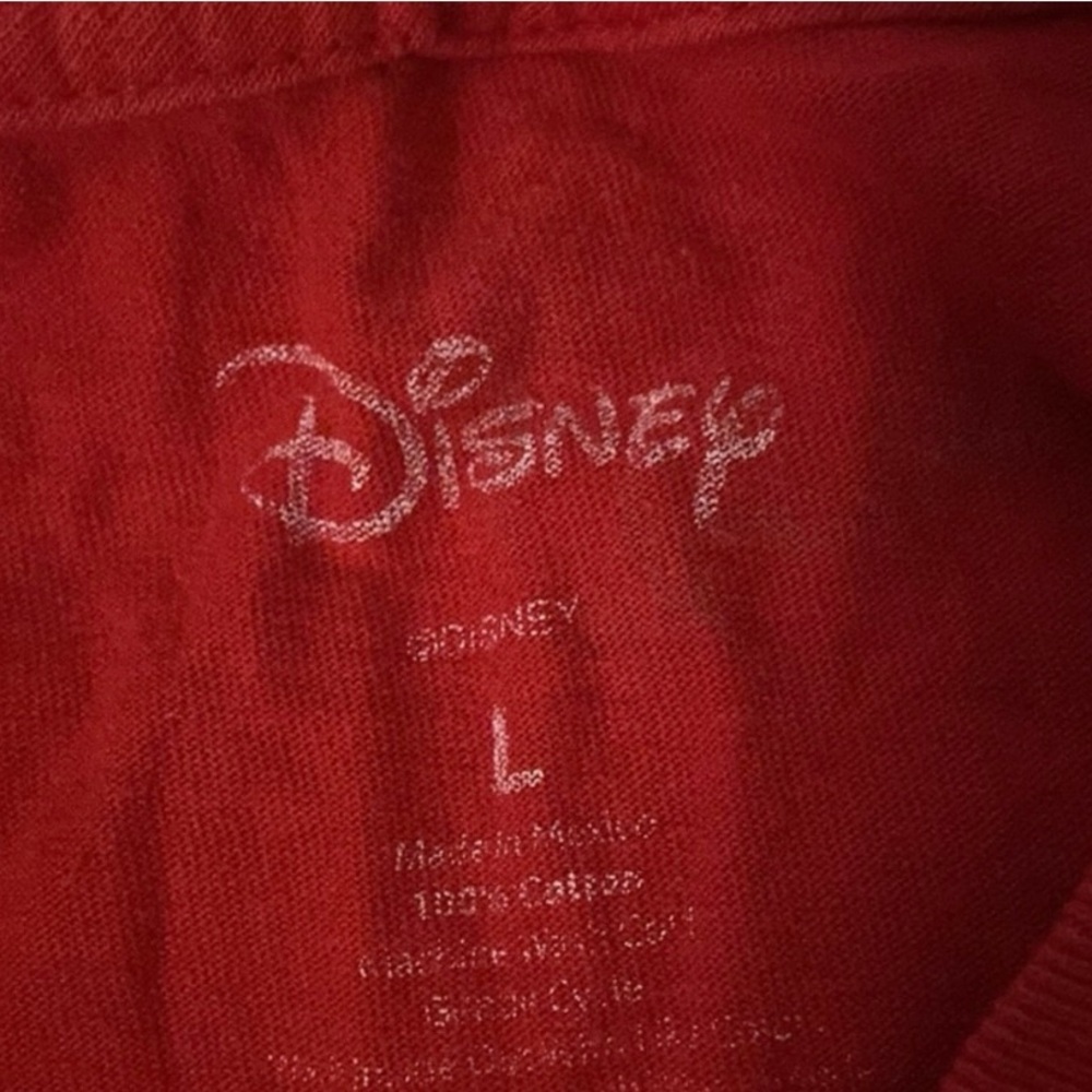 Disney Christmas Red T-Shirt Large - Picture 4 of 7